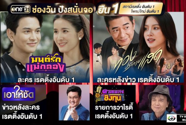 “ช่องวัน” ปังสนั่นจอ!!! “ละคร-วาไรตี้-รายการข่าว”