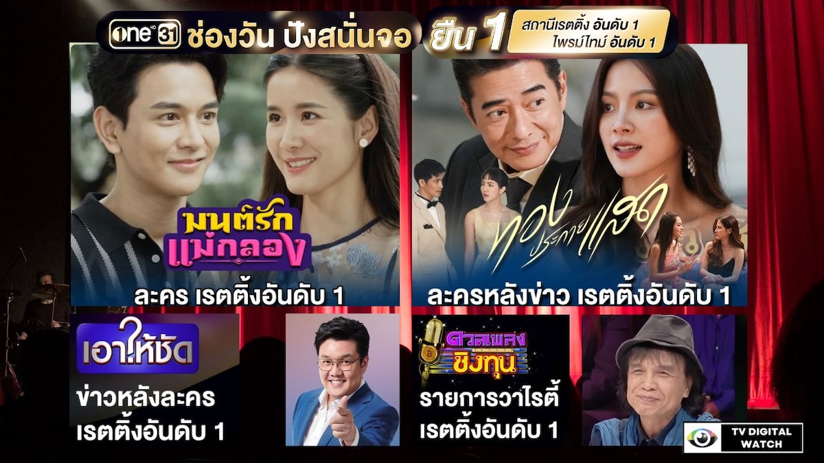 “ช่องวัน” ปังสนั่นจอ!!! “ละคร-วาไรตี้-รายการข่าว”